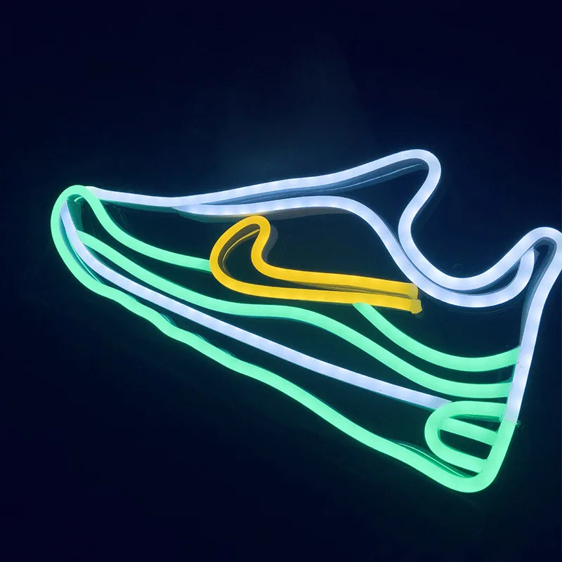 Wholesale Electronic Signs 12V Letters Custom Logo Name Shoes  Led Neon Flex Light Sign