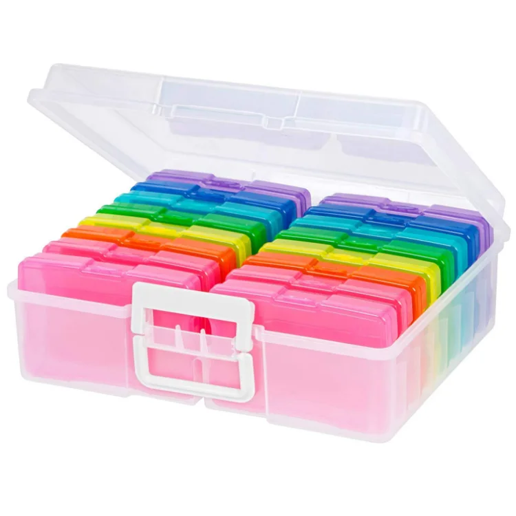Multicolor recollections craft keeper photo box