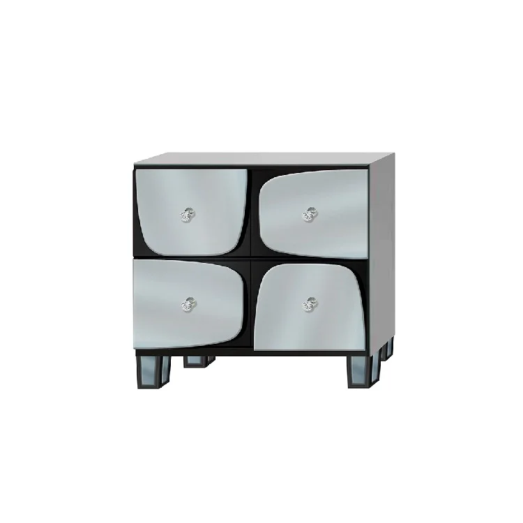 
Fashion Design Living Room Bedroom Wooden Mirrored Storage Cabinet with 4 Drawers 