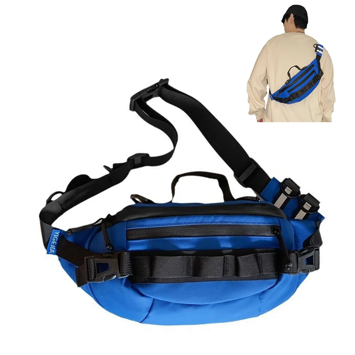 New Custom Logo Waterproof Sports Tackle Fanny Pack Waterproof Crossbody Waist Bag Portable Sling Bag Outdoor Fly Fishing Bags