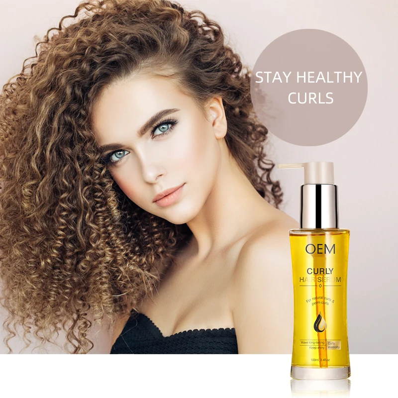 Private Label Custom Logo Bulk Natural Organic Scalp Care Elasticity Hair African Women Repair Curly Hair Serum Oil