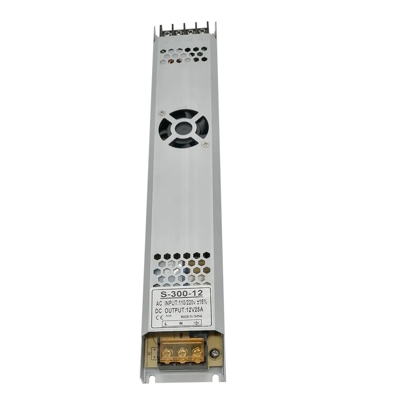 IP20 Advertisement Lamp Led driver 12V 25A Ultra thin 22mm height 12V 300W Labu led Light Box power supply