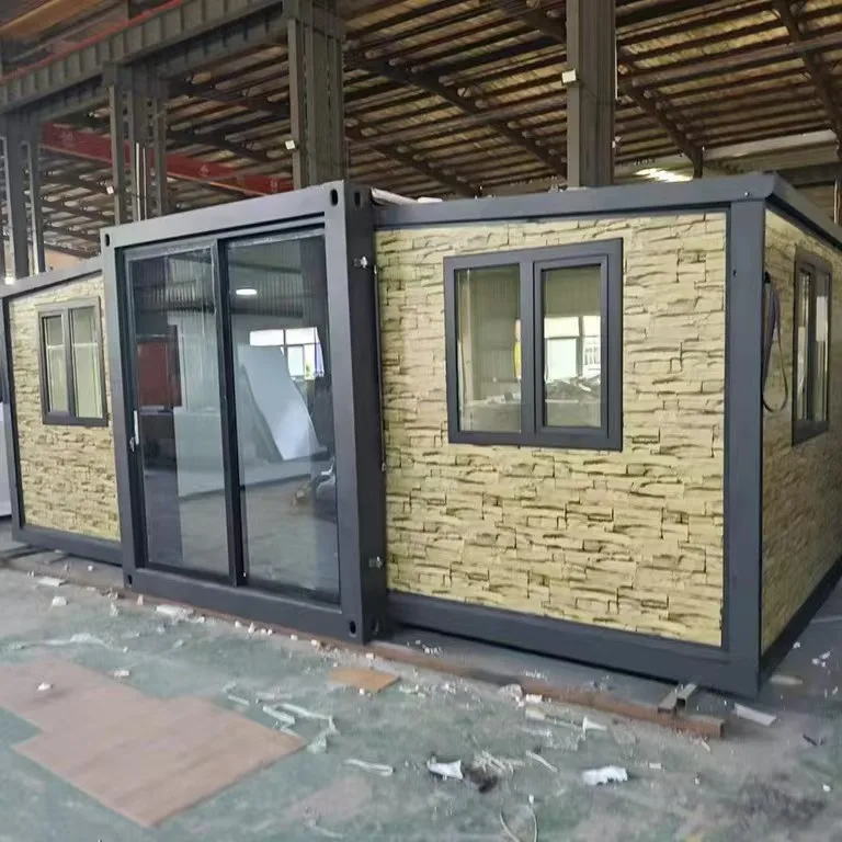 Подвижный складной расширительный дом 2 спальни портативный модульный Китай доставка 20 футов 40 раздвижной