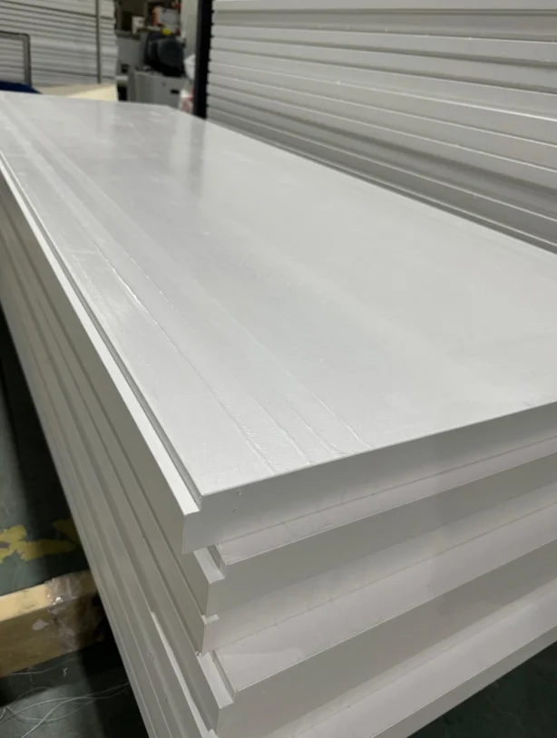 Israel market popular T shape Rebate Polymer WPC SKIN PVC painting door waterproof interior doors for toilet bathroom kitchen