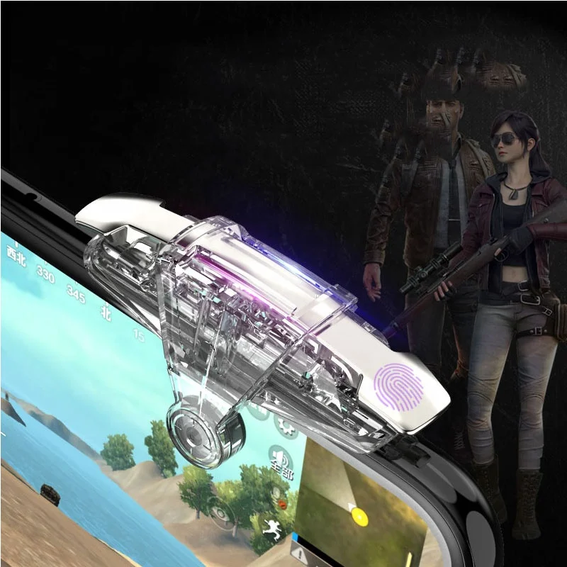 New modle M9 trigger button 2pcs Mobile Gamepad for PUBG Controller Phone L1R1 Grip Trigger Fire Buttons Key ABS White