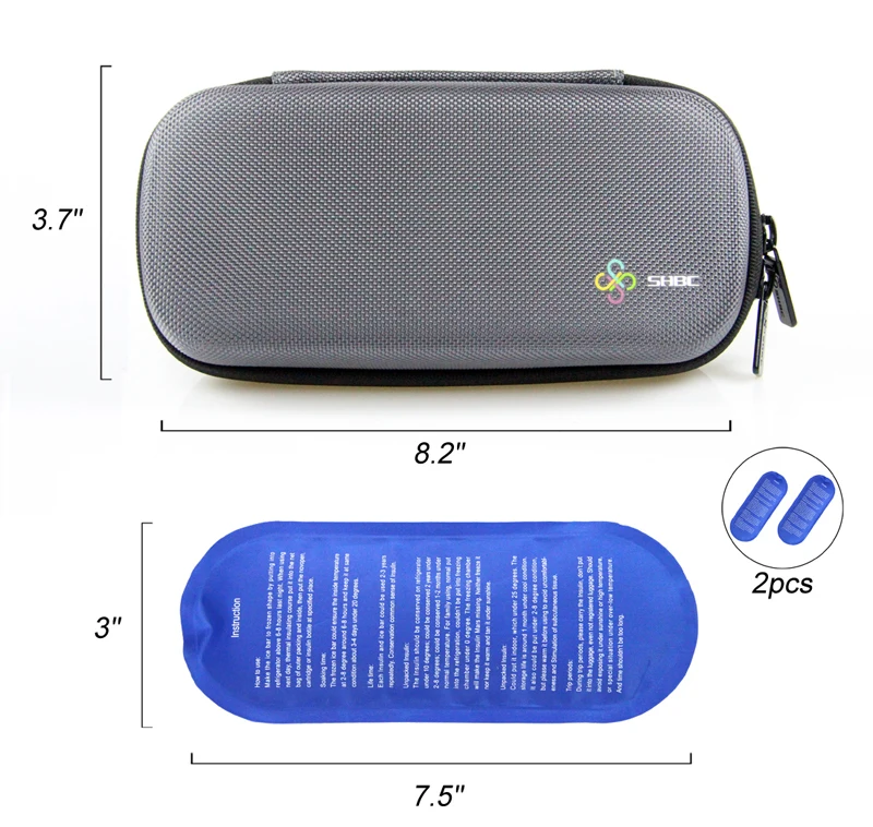 SHBC customized EVA personalized Insulin carry diabetic travel case cooler bags