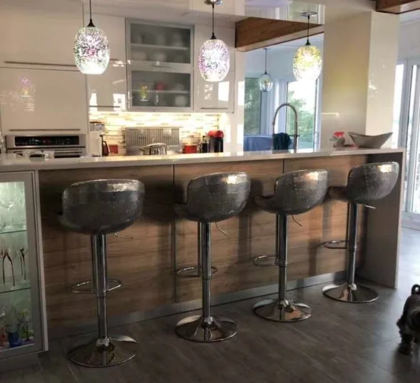 aluminum back vintage leather bar stool footstool