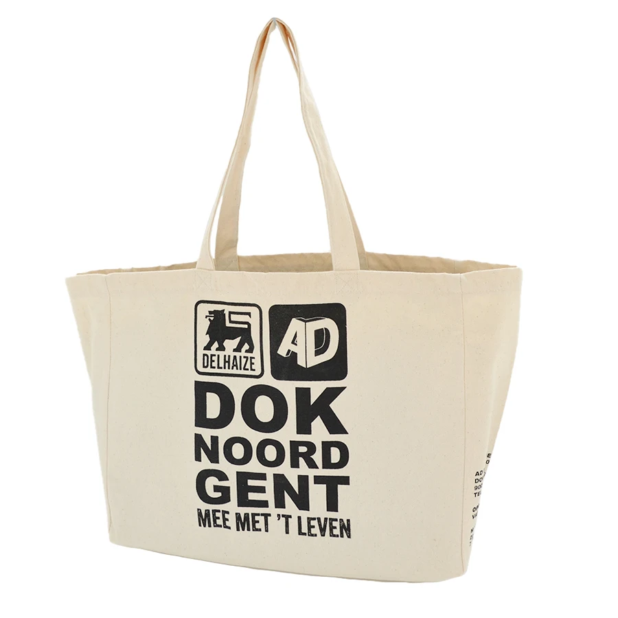 Customized Logo Printed Weekend Shopping Large Capacity Cotton Canvas Active Lifestyle sport Tote Bag