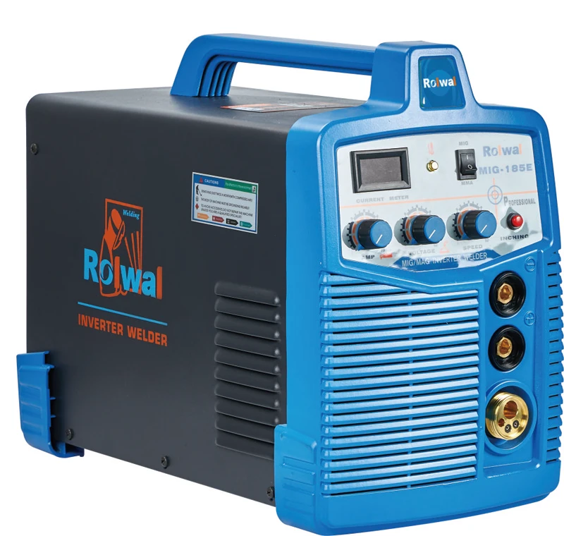 Rolwal Portable IGBT Welders Inverter Gas Gasless Stick Arc Co2 Mag Mig Welding Plant Welder Machine 185 amp 195amp MIG Welder