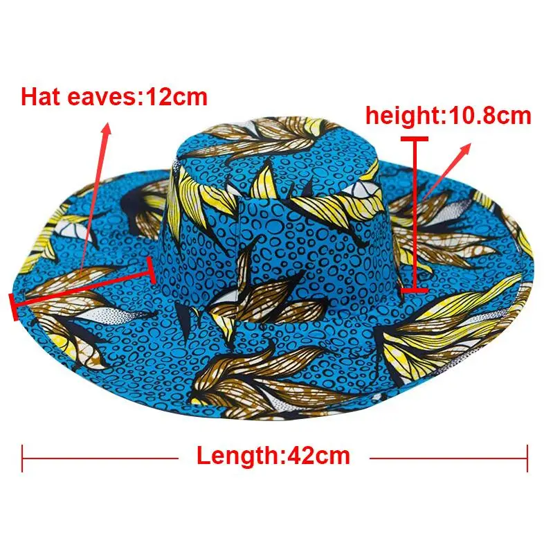 Wyb460 пользовательская африканская модная шляпа женская пляжная шляпа из ткани с Африканским воском