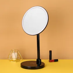 Multifunctional Desktop LED Makeup Mirror Custom Smartphone Wireless Charging Makeup Mirror