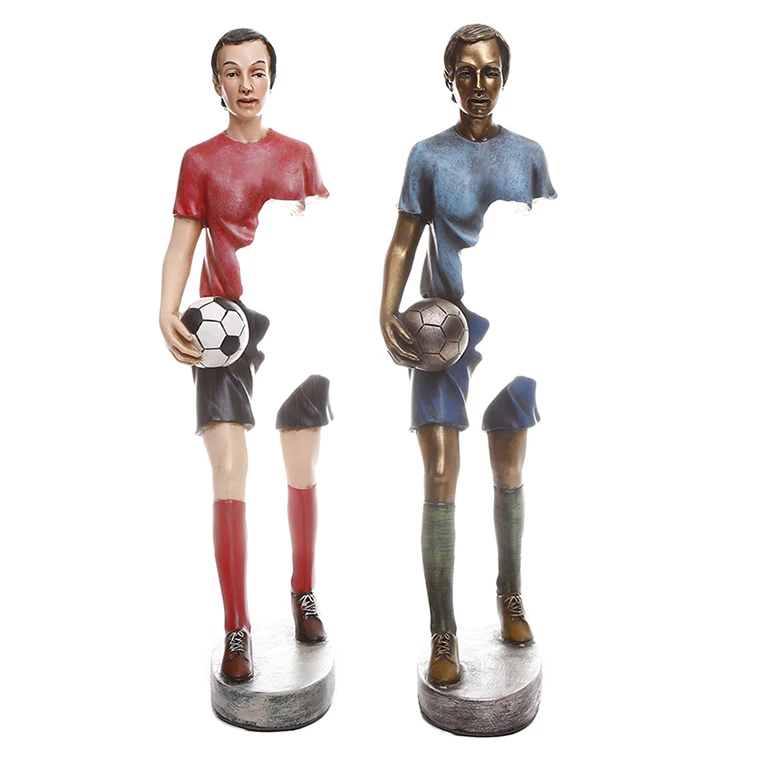 collectible handicrafts Arts and crafts award trophy football player resin statue