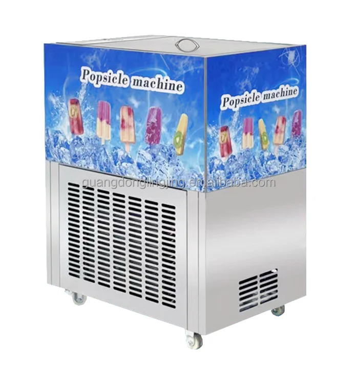 2 Moulds Commercial Ice Cream Ice Lolly Making Machine With 304 Stainless Steel Mold