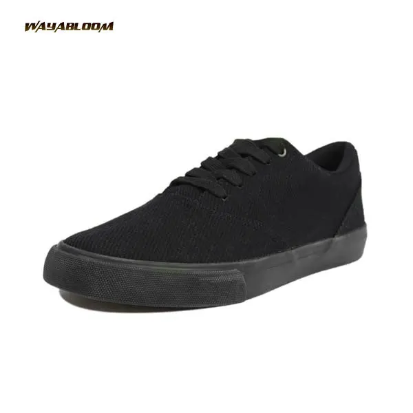 Men's Shoes Wholesale Casual Low-top Suede Lace Vulcanized Canvas Casual Shoes Wholesale Hot Selling Men's Black 