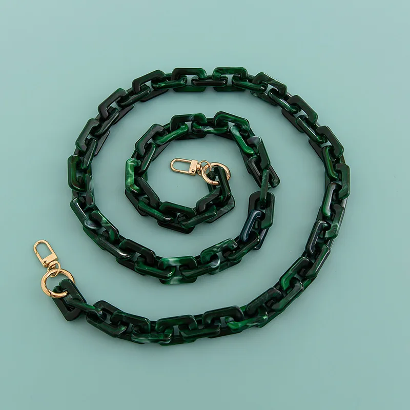 new colors  length 120cm acrylic square bag chain diy plastic decorative chain strap accessories