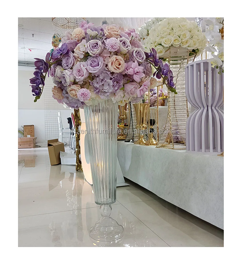 Wholesale Home Wedding Decor Cheap Cylinder Acrylic Tall Clear Stand Flower Vase Table Centerpiece