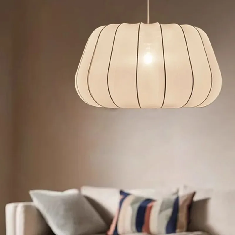 Китайский стиль магазин Ресторан декоративные фонари шелковая ткань кулон лампа Ткань Люстра