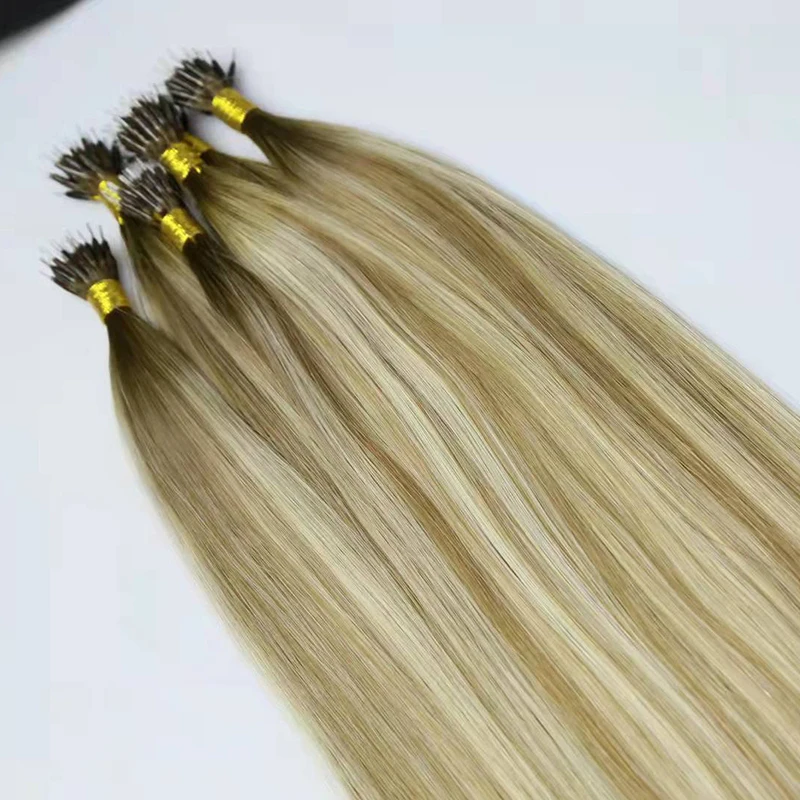 High quality European cuticle aligned human hair nano ring nano hair extension