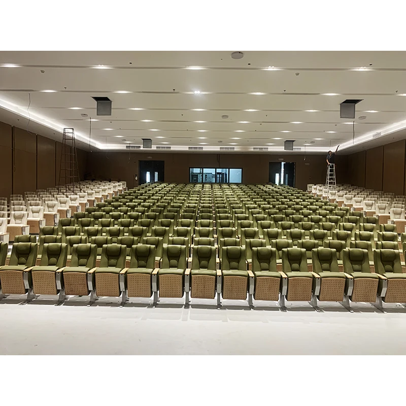 2024 New Design Auditorium Chair With Desks Foldable Patent Theater Aluminium Alloy Legs Seats