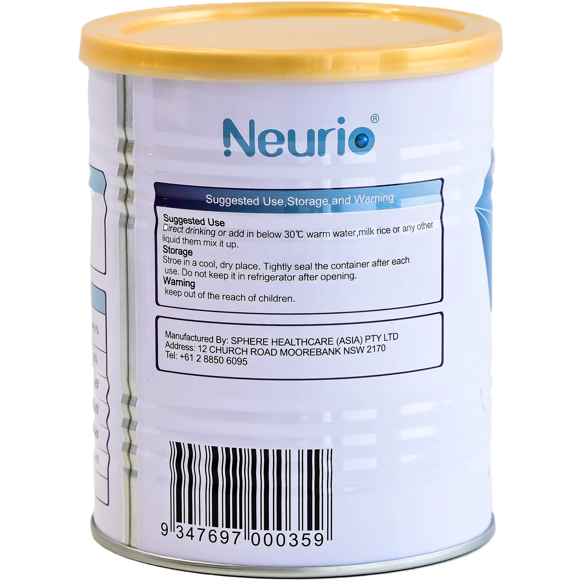 
Neurio Lactoferrin Formulated Milk Powder Easy-to-Carry Convenient Independent Sachet Made in Australia 