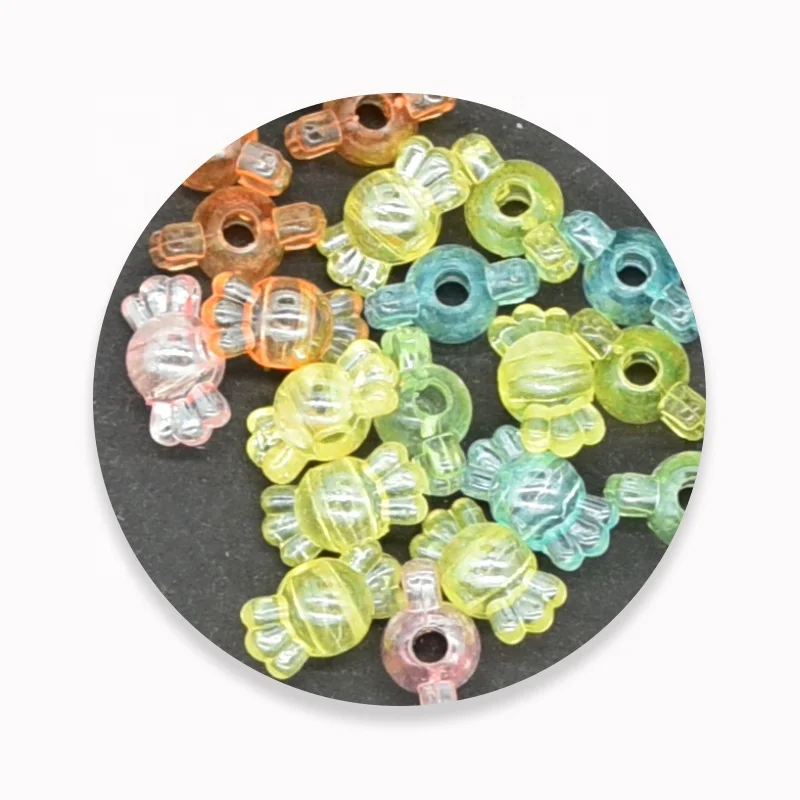 Hot Selling Educational Toy Plastic Candy Sea Animals Pony Hair Beads Bagged Loose Beads DIY Accessories For Jewelry Making