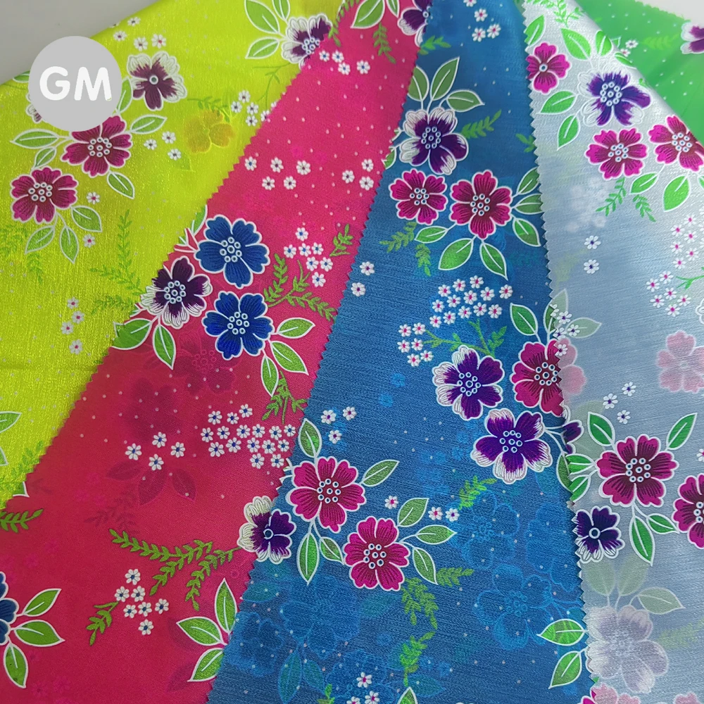 manufacture Shaoxing Guangmang Woven nylon organza  fabric  stiff organza print Woven customize design