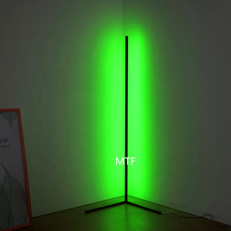  Современная комнатная напольная светодиодная угловая лампа RGB с дистанционным управлением и вертикальным изменением