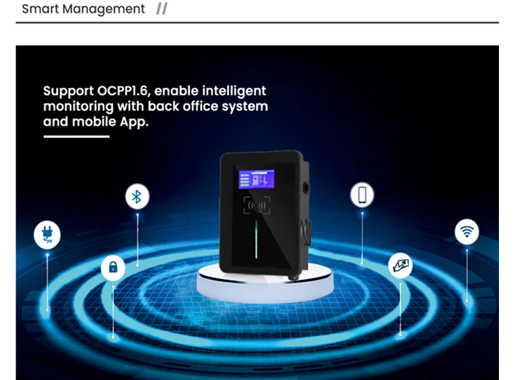 Commercial Ev Chargers Double Gun European Standard Fast Wifi Charging Auto EV Charger AC Charger Stations for Electric Cars