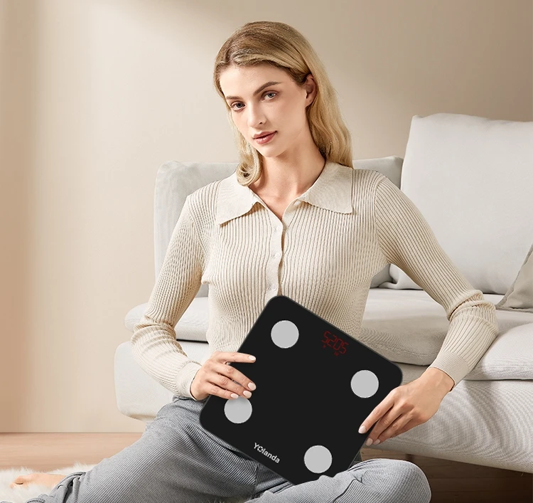 New Design Digital Body Weight Bathroom Scale With Tempered Glass Lcd Display