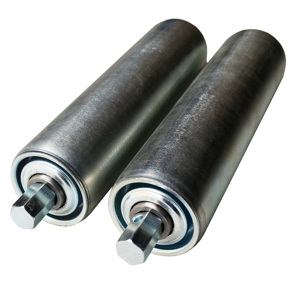 Gravity roller  Heavy Duty Spring Loaded Hexagonal Axis Steel Roller