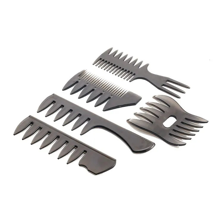 Custom logo OEM/ODM manufacturers men retro oil head comb aircraft head big back hair comb special hair styling wide tooth comb