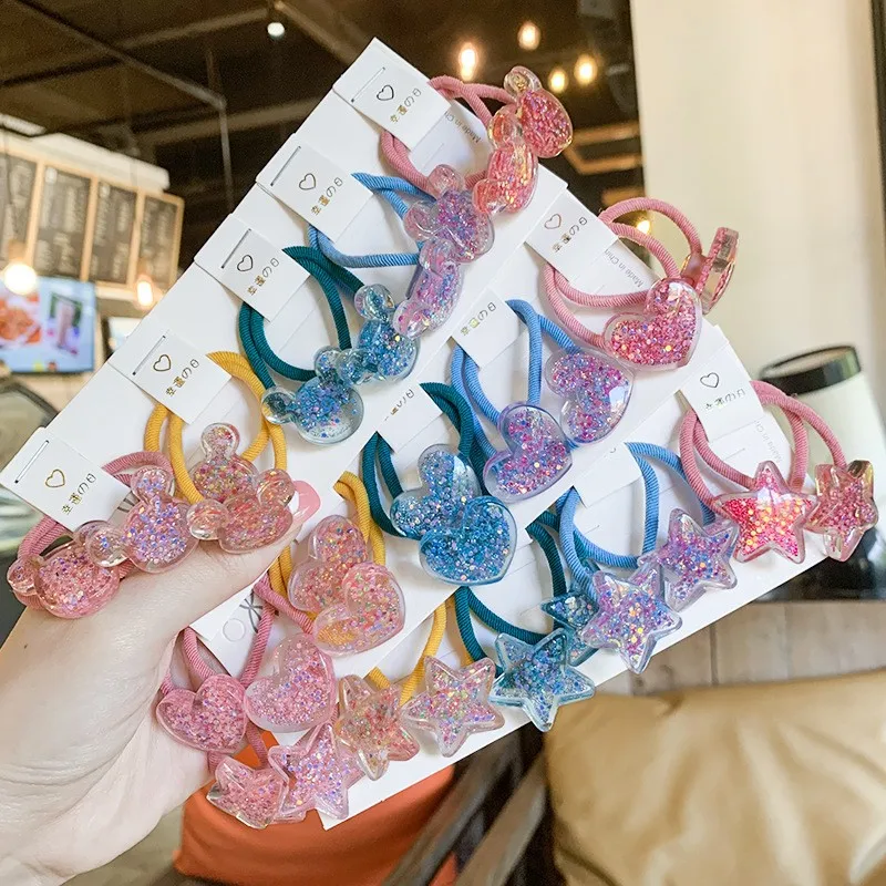 Elastic Hair Bands 10pcs Per Box Hair Tie Sweet Lovely Bear Rubber Band For Kids Children