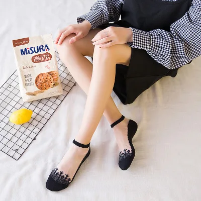 
Crystal glass silk socks 2019 autumn stockings women sicks 