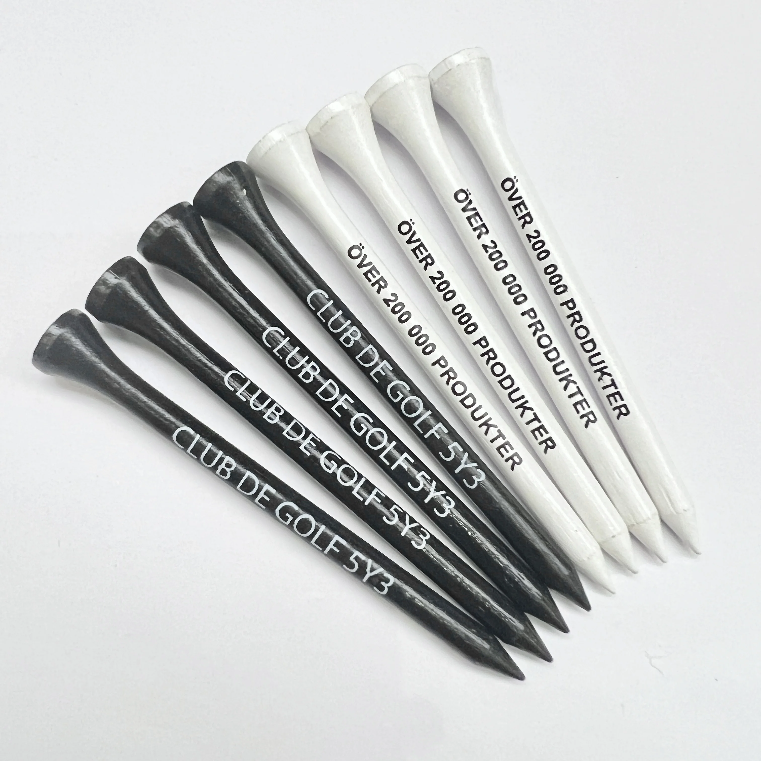 Wholesale Factory Price unbreakable colored 83mm bamboo custom golf tees logo