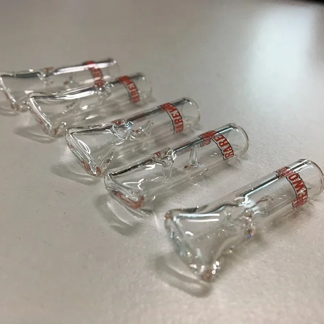 New style glass tip rolling paper tip customize logo filter tip smoking pipe