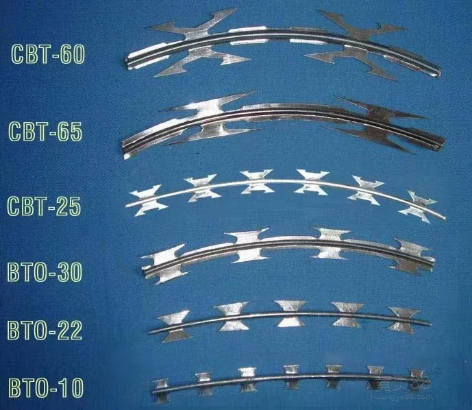 Razor Barbed Wire Burglar Mesh Wires And Electric Fences Single Type Pvc Coated Blade