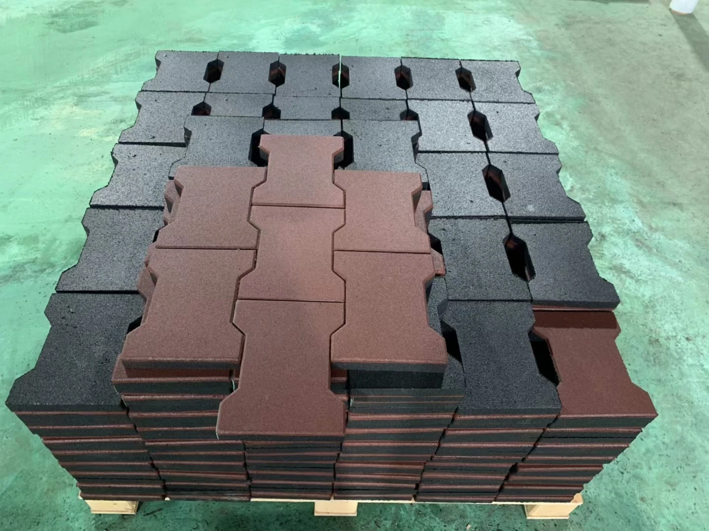 I-Shaped Dog Bone Rubber Floor Tiles Outdoor Wear-Resistant Non-Slip Thickness 25mm-25mm Floor Tiles