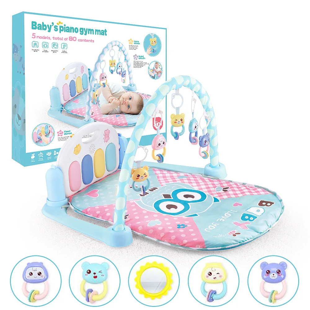 Newest 2023 baby fitness piano OEM/ODM Smart Stages Learning Play Mats with 80 Songs