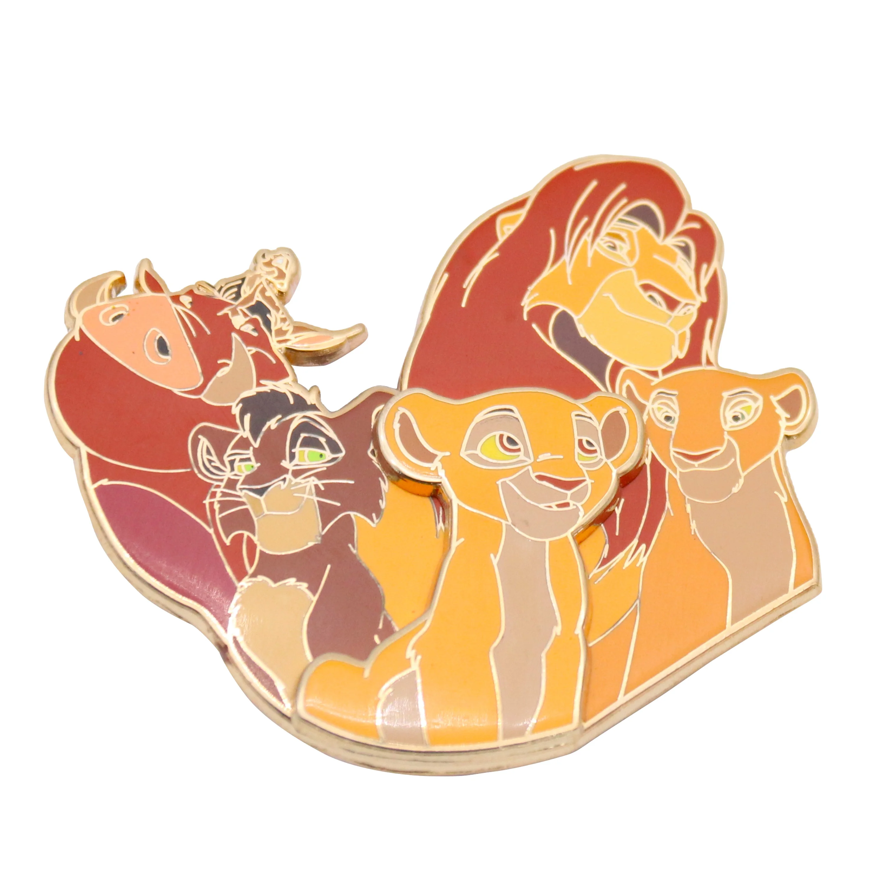 Cartoon Simba Custom Hard Enamel pins Gold Plating Pin on Pin enamel custom with Fast Delivery Time