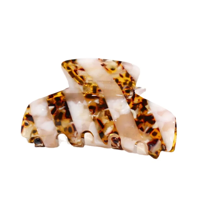 custom color green pink two tone claw clips striped new arrival acetate dual colors hair claw designer inspired hair clamp women