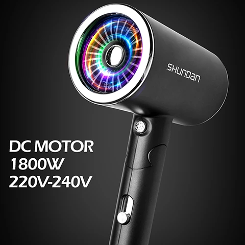 1800W DC высокомощный складной портативный красочный профессиональный малошумный фен для салона
