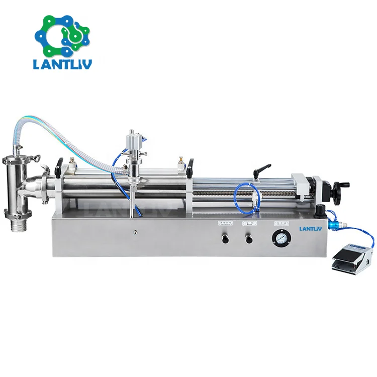 Pneumatic Horizontal Self Suction Filler Hair Conditioner Dish Washing Liquid Bottled Filling Machine Bottling Packing Machine