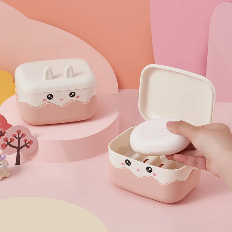 Waterproof Travel Home Bathroom Soap Storage Plastic Soap Holder Soap Box With Lid