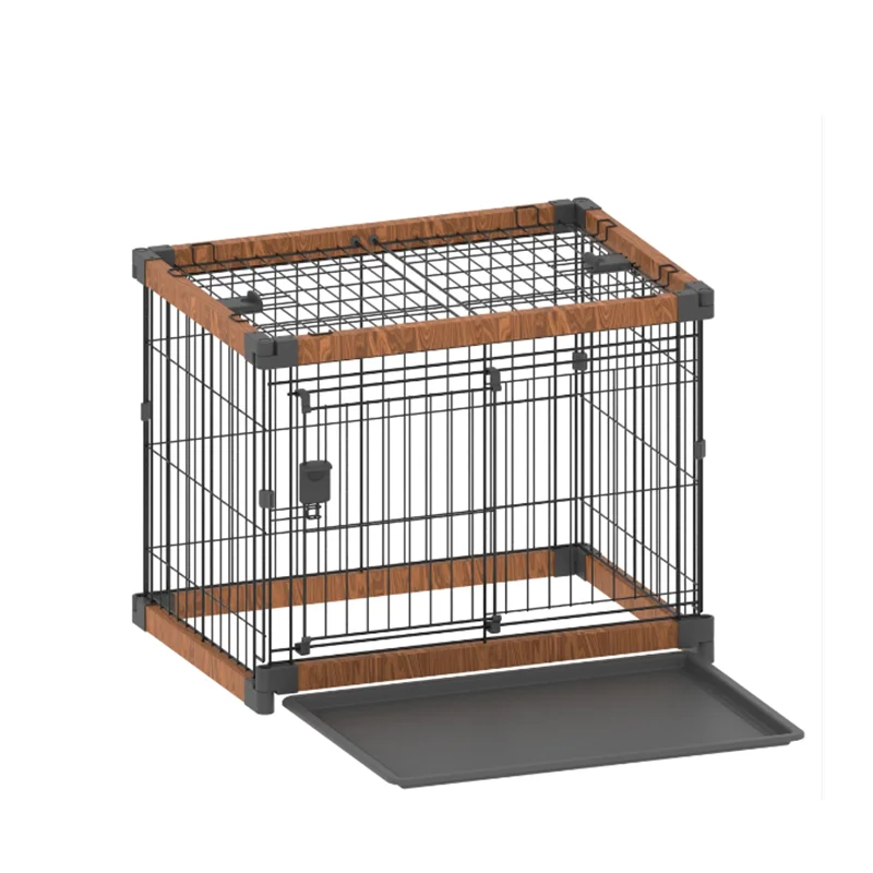High quality  Indoor pet cages & houses wood carriers dog cage