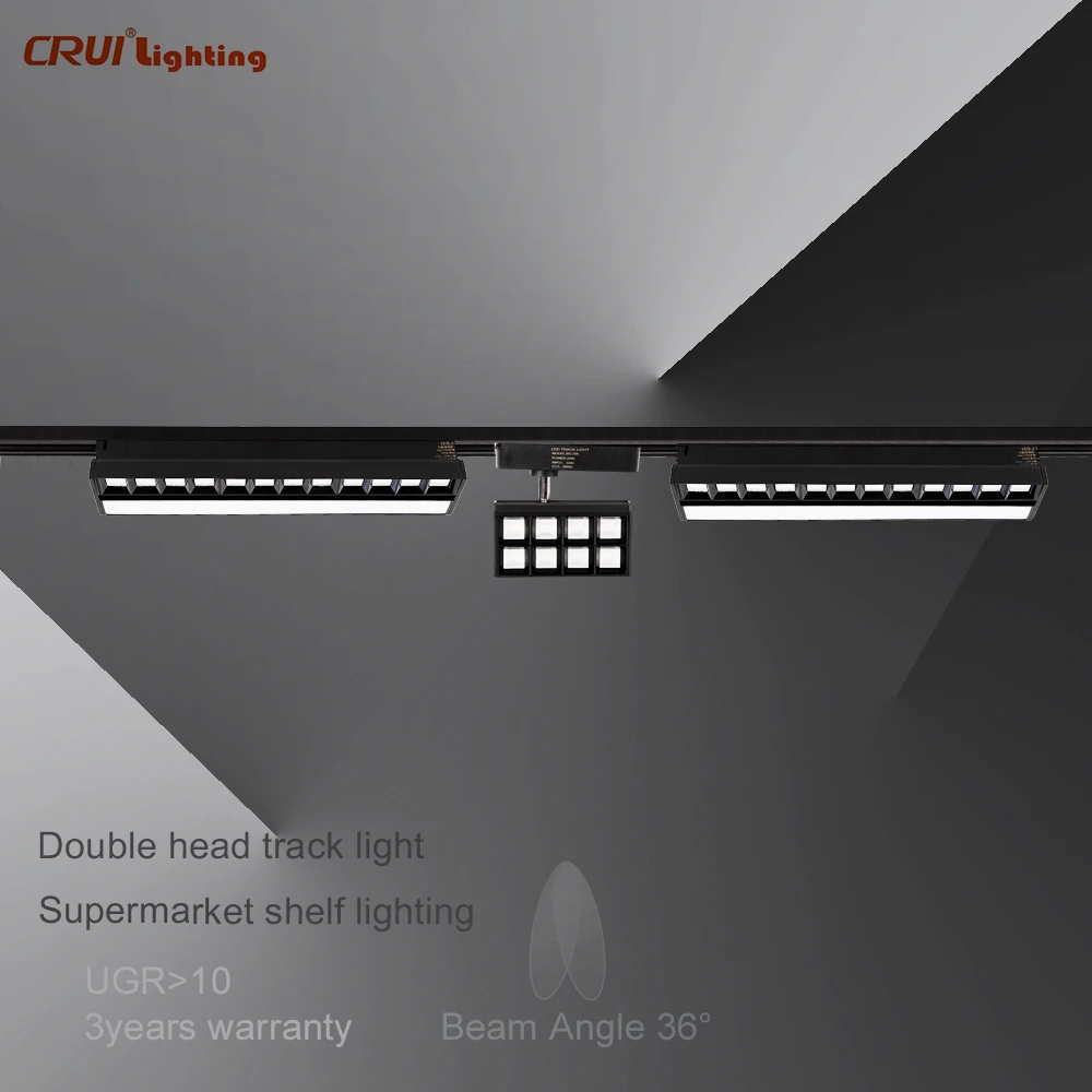 3000K 4000K 6000K Spotlight Led Track Rail Light 2Wires Museum Zoomable And Shapeable Track Light