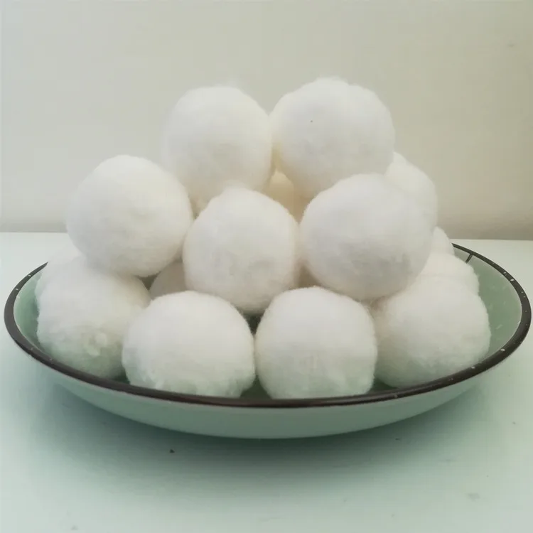 Vacuum packed swimming pool filter ball aquarium nitrocellulose fiber ball filter material