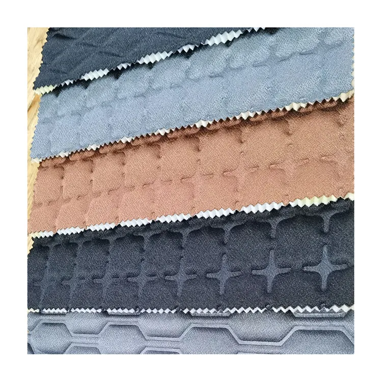 New Style Emboss Diamond embroidery fabric for Car Seat Cover