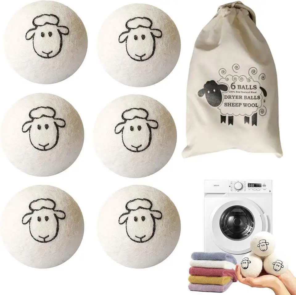Best Selling Products 2024 New Trending in USA private label Organic Wool Dryer Balls for Laundry Washing Machine FBA DDP SHIP