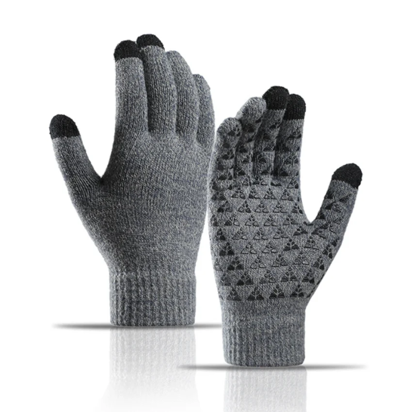 Men Women Touch Screen gloves Texting Warm Gloves with Thermal Soft Knit Lining Elastic Cuff winter knitted gloves