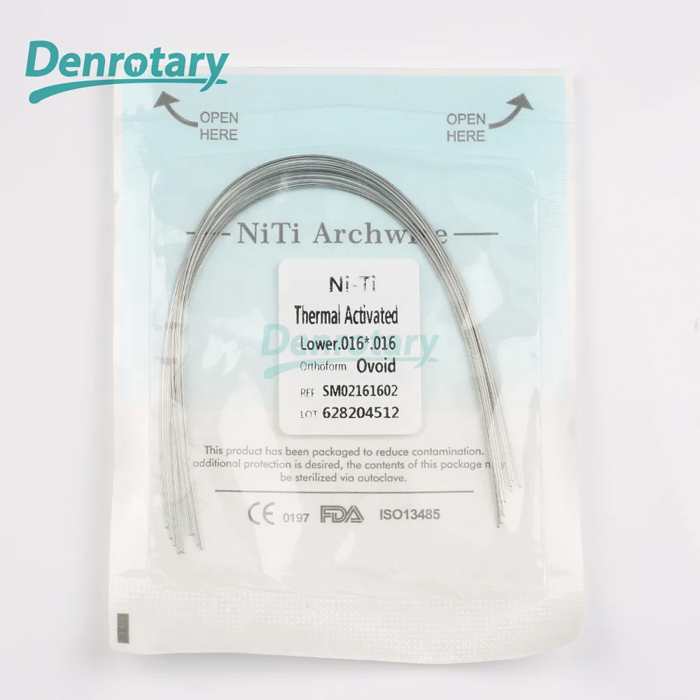Dental Materials Denrotary Thermally Activated Niti Arch Wire TMA Archwire Orthodontic Braces Wire